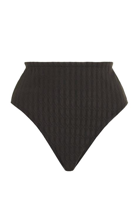By Malene Birger Seabay High Waisted Monogram Jacquard Bikini Bottom In