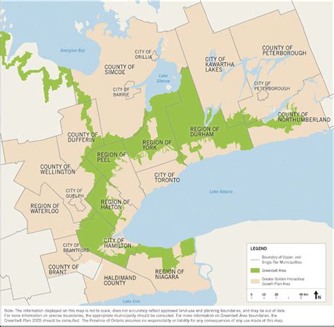 Growth Areas For The Greater Golden Horseshoe Source Ontario 2006