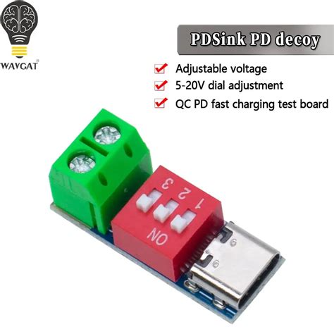 Pdsink Pd Decoy Pd Fast Charging Test Board Adjustable Voltages V V