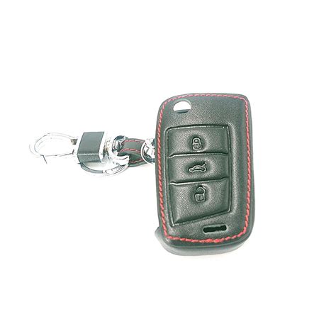 Кожен калъф за ключ за Volkswagen Polo Jetta Golf 7 Passat Amarok CC ...