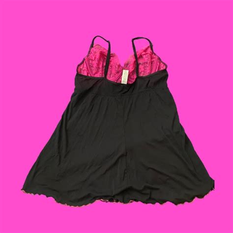 Black And Pink Lingerie Top Thrifted This No Depop