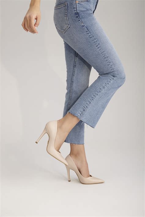 Ayakkabı Prensi Sensual İnce Topuk 10 Cm Nude Mat Stiletto