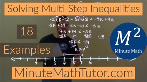 Solving Multi Step Inequalities 18 Examples Youtube