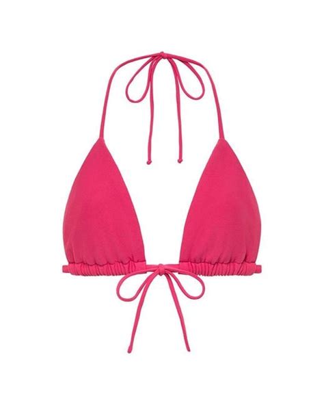 Montce Raspberry Emma Bikini Top In Pink Lyst