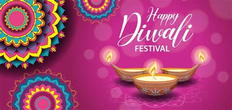 Happy Diwali Indian festival banner 7144967 Vector Art at Vecteezy