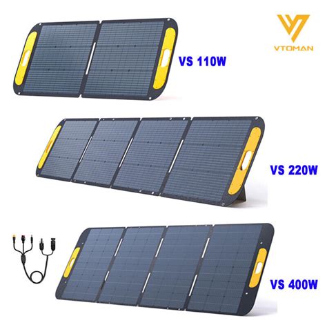 Vtoman 110w220w400w Portable Solar Panel 23 Efficiency Foldable Solar Panel Ebay