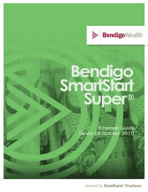 Fillable Online Bendigo SmartStart Super Sandhurst Trustees Fax Email