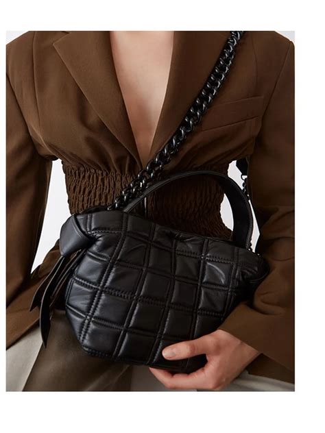 Известный бренд дизайнер женские клетчатые кожаные сумки цепи лук сумки ...