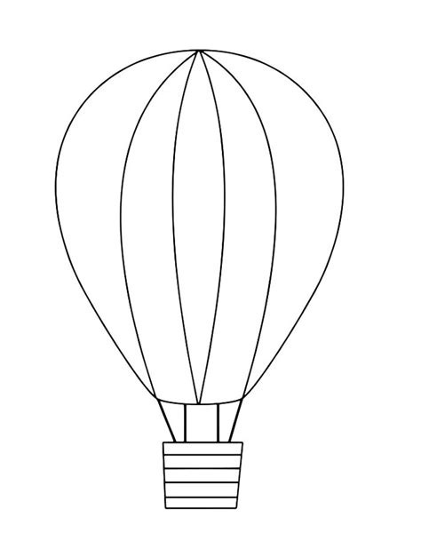 Hot Air Balloon Coloring Pages Free Printable PDF
