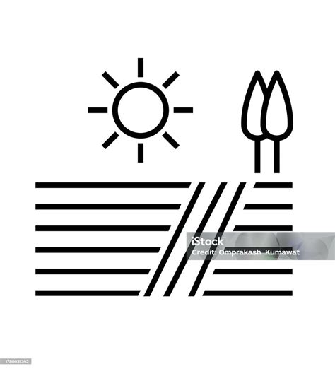 Village Icon Vector Best Line Icon Stock Illustration Download Image