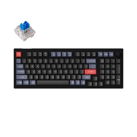 Keychron V Knob Qmk Mechanical Keyboard Carbon Black Layout Wired Rgb Hot Swap Qmk
