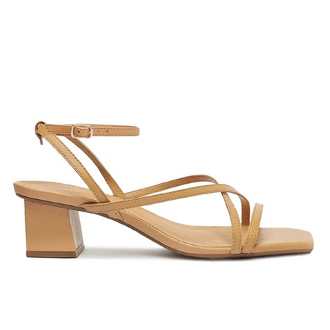Sand Lia Salto Bloco Tiras Cruzadas Arezzo Nude