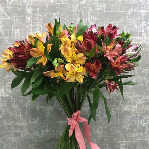 Букет из 15 альстромерий | Цветы.Ру