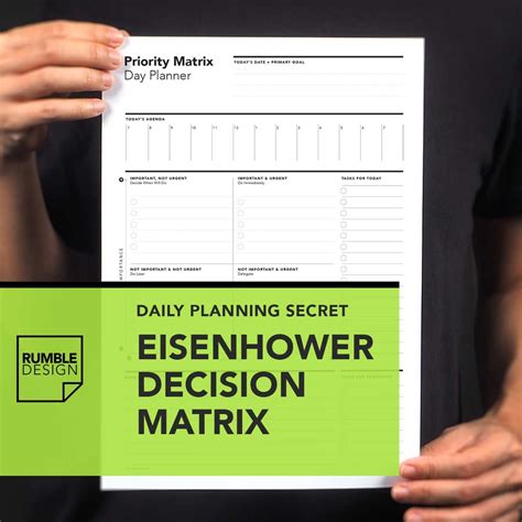 Eisenhower Decision Matrix With Daily Task Planning How To Plan