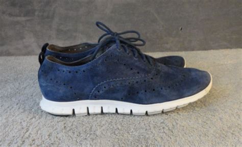 Cole Haan Womens Zerogrand Wingtip Stitchlite Shoes Sneakers Blue Sz 6b Ebay