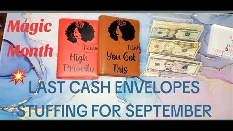 Cash Envelopes Stuffing September Paycheck Dave Ramsey Inspired