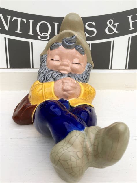 Vintage Hand Painted Ceramic Garden Gnome Collectors Piece