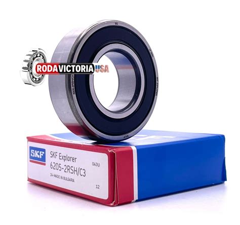SKF 6205 2RSH C3 DEEP GROOVE BALL BEARING, RUBBER SEALED 25x52x15 mm ...