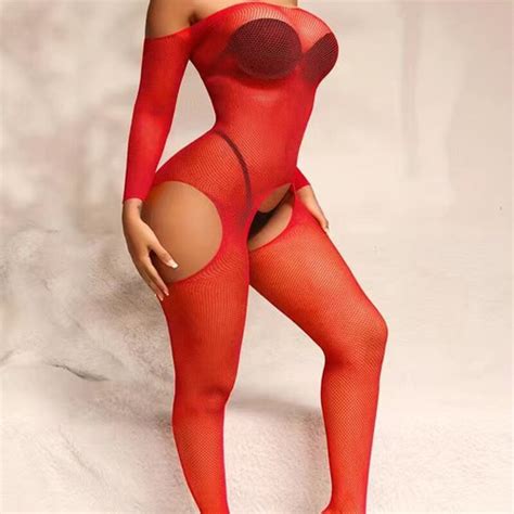 Women Sexy Body Stocking Lingerie Fishnet Bodysuit Nightwear Sleepwear Plus Size EBay