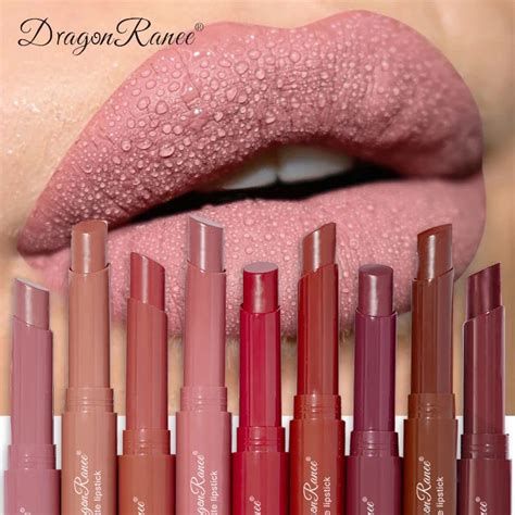 Color Matte Lipstick Nude Pink Matte Solid Lip Gloss Long Lasting Velve Red Tinted Balm