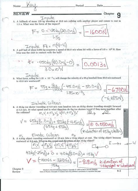 Work Calculations Physics Worksheet