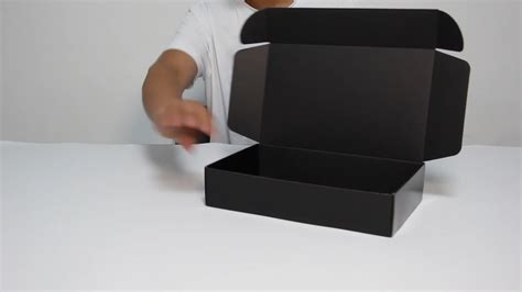 Custom Printing Logo Hard Eco Packaging Box Black Shipping Corrugated