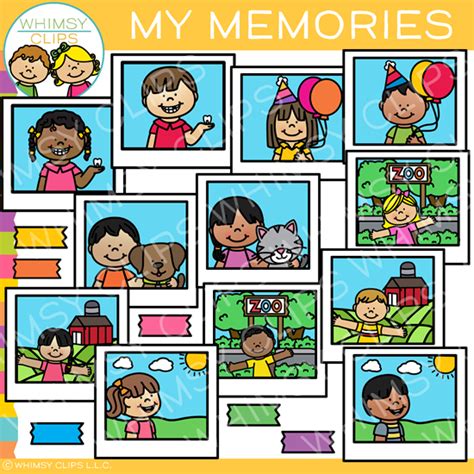 Kids Memories in Photographs Clip Art , Images & Illustrations | Whimsy ...