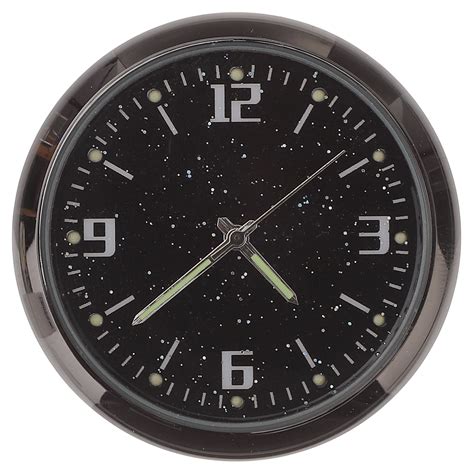 HOKARUA Car Clock Delicate Mini Clock Car Dashboard Stick On Clock for