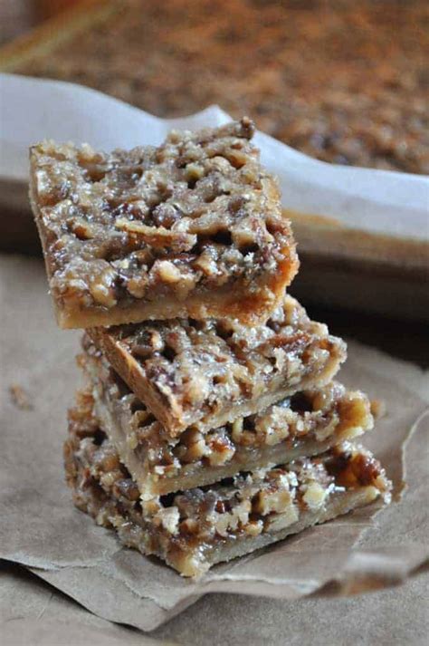 Vegan Crispy Pecan Pie Squares - Rabbit and Wolves