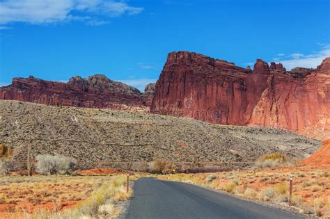 Capitol Reef Stock Image Image Of Scene Moon Sedimentary 99449829