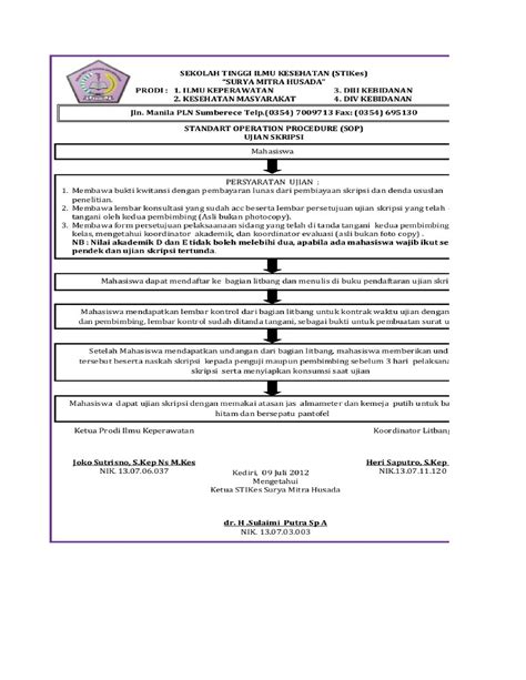 Xlsx Sop Ujian Skripsi Dokumen Tips