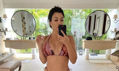 Kourtney Kardashian Wore A Tiny String Bikini On A Winter Getaway With Travis Barker