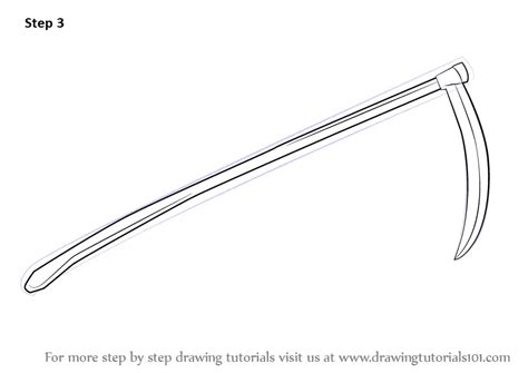 How To Draw Scythe Tools Step By Step