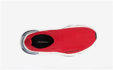 Balenciaga Speed Trainer Clear Sole Rood Wit Collectie Sneakerstad