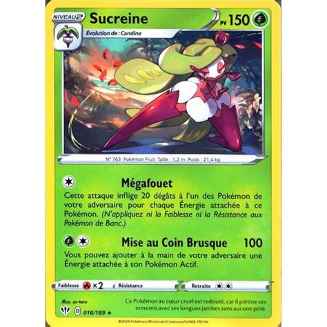 Carte Pokémon 16 189 Sucreine EB03 Epée et Bouclier Ténèbres