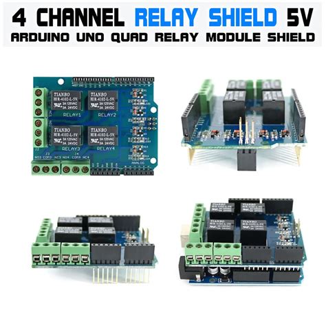 Relay Module Shield 4 Channel For Arduino Makers Electronics