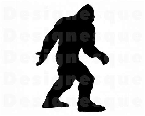 Eps Bigfoot Svg Cut Files For Silhouette Dxf Bigfoot Clipart Sasquatch