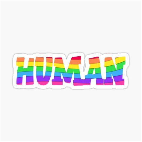 Human Lgbt Flag Gay Pride Month Transgender Rainbow Lesbian Sticker For Sale By Bull Fashion