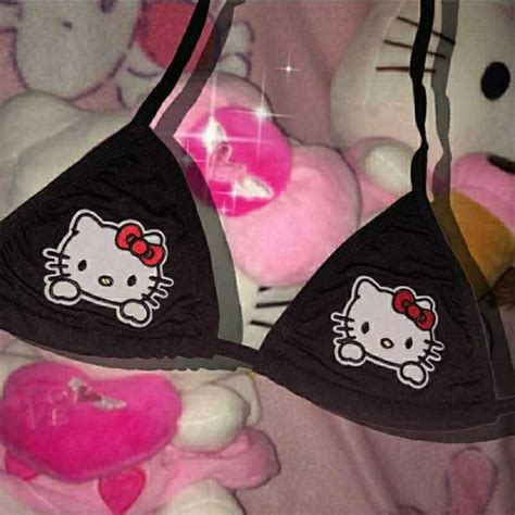 Kawai Black Hello Kitty Cute Girl Bra Juhi