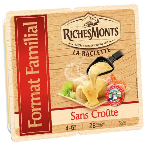 Fromage à raclette Sans Croûte RICHESMONTS la barquette de 28