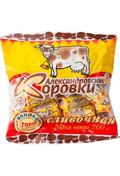 Конфеты КОРОВКА Александровская сливочная 260г. *21шт. (г. Александров ...