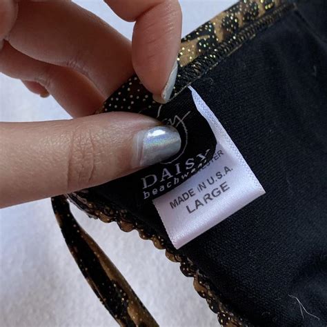 Iridescent Leopard Print Bikini Top Ties In Back Depop