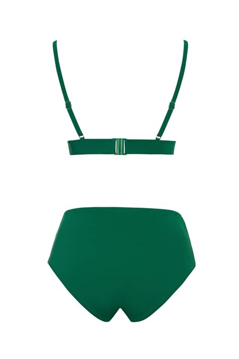 Deniz Kabuklu Yüksek Bel Üçgen Bikini Takım SLR I Sailor Moda