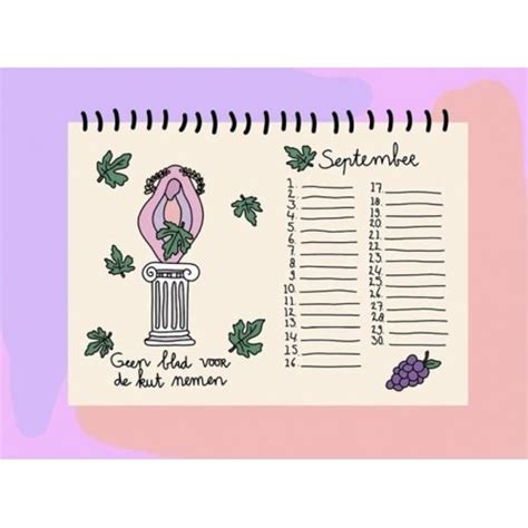 Birthday Calendar Pussy Kalender Kut Illustraties Axeswar Design