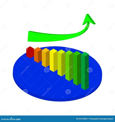 business graph  chart    arrow stock vector