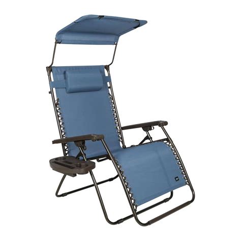 BLISS HAMMOCKS 33 In W XL Zero Gravity Chair With Adjustable Canopy