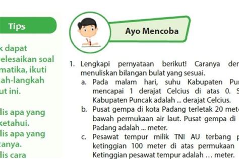 Kunci Jawaban Matematika Kelas Halaman Ayo Mencoba Membaca