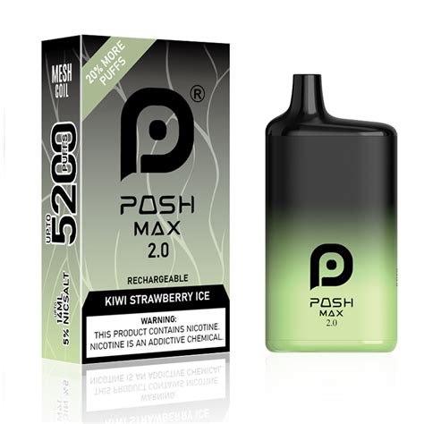 Posh Max Strawberry Kiwi Ice Puffs Vape Bazaar