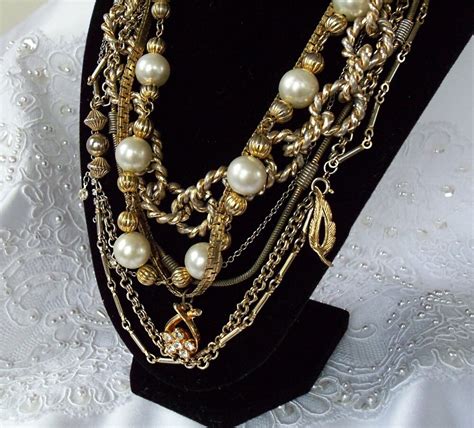 Mixed Metal Multi Chain Necklace Vintage By HopscotchCouture