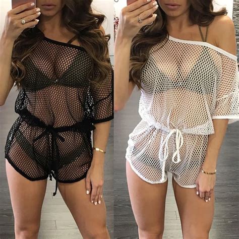 New Women Lace Crochet Tassel Mesh Fishnet Bikini Swimwear Cover Up Bathing Suit Beach Cover Ups